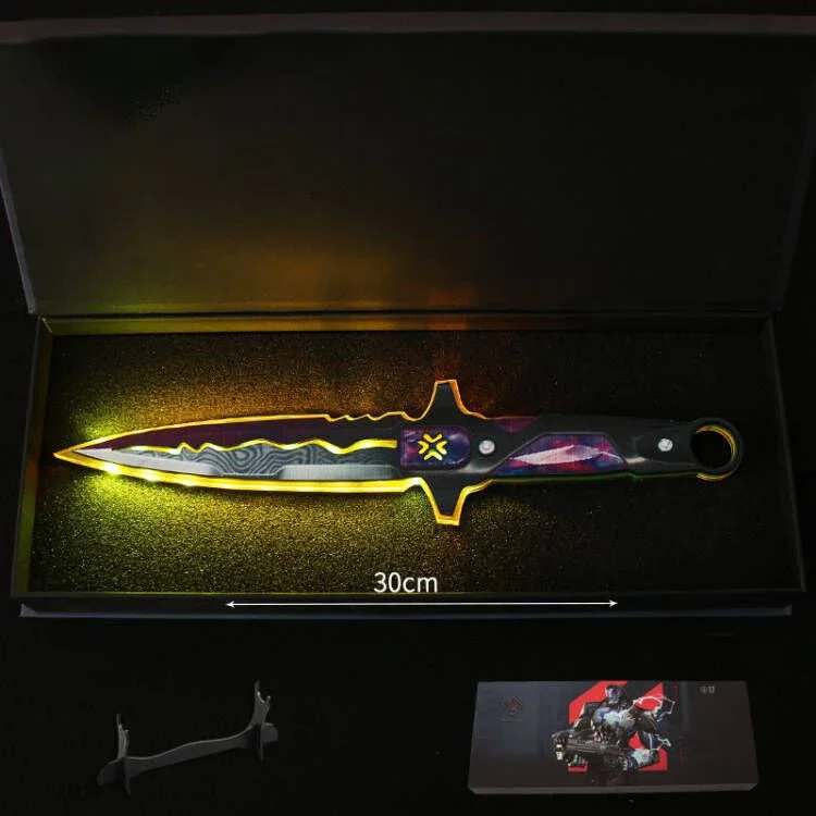 thumbnail image 1 of Arma Valorant de 30 cm VCT LOCKIN Melee, espada acrílica luminosa, cuchillo, accesorios de cosplay, modelo de espada periférica, juguetes de regalo para niños, 1 of 5