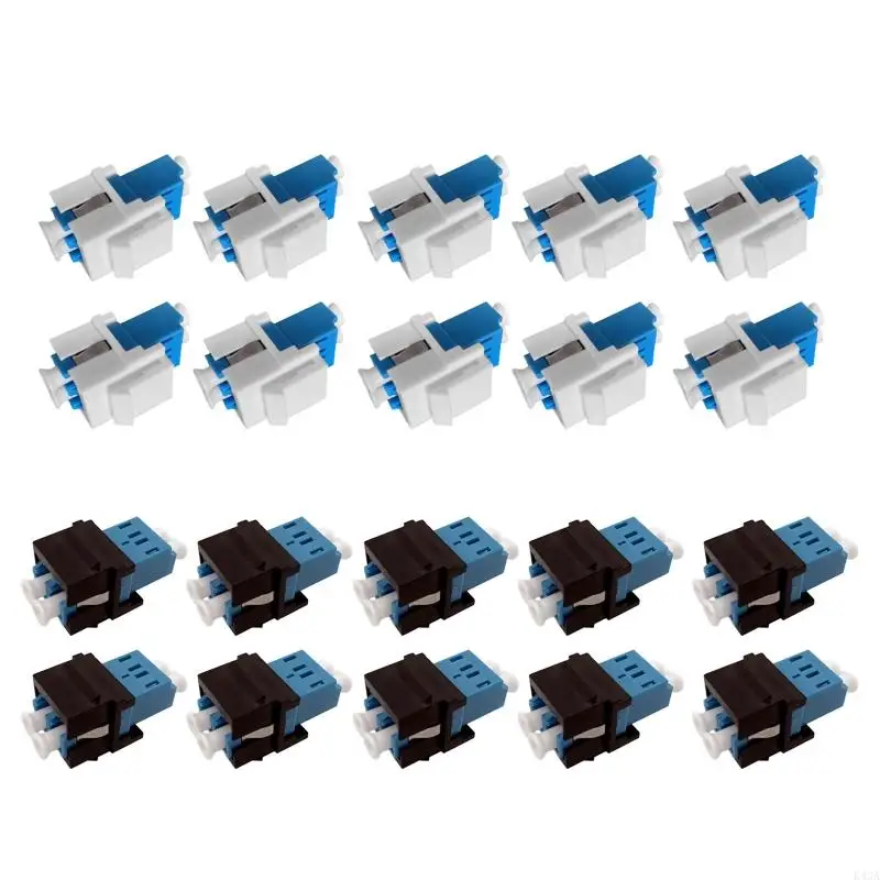 K43A 10pcs/lot Fitting Duplex Connector Fiber Keystone Adapter