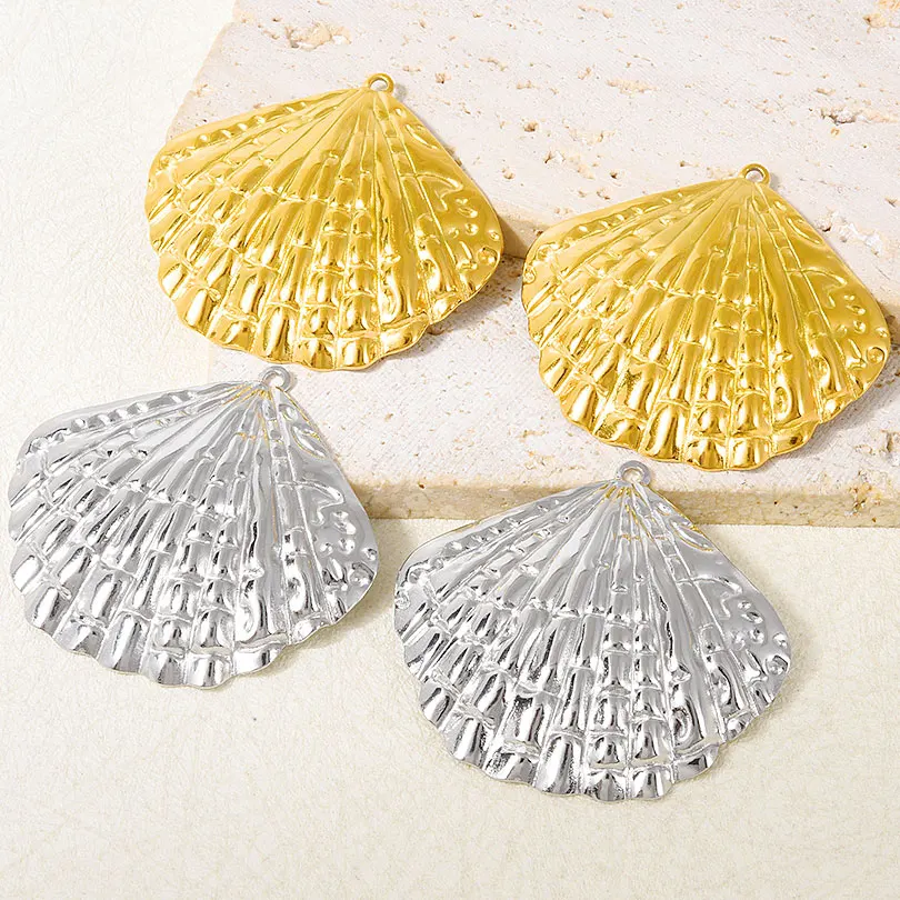 3/10/15Pcs 스테인레스 스틸 해마 조가비 껍질 세련된 큰 불가사리 펜던트 해양 동물 거북이 인어 꼬리 Colgantes 쥬얼리