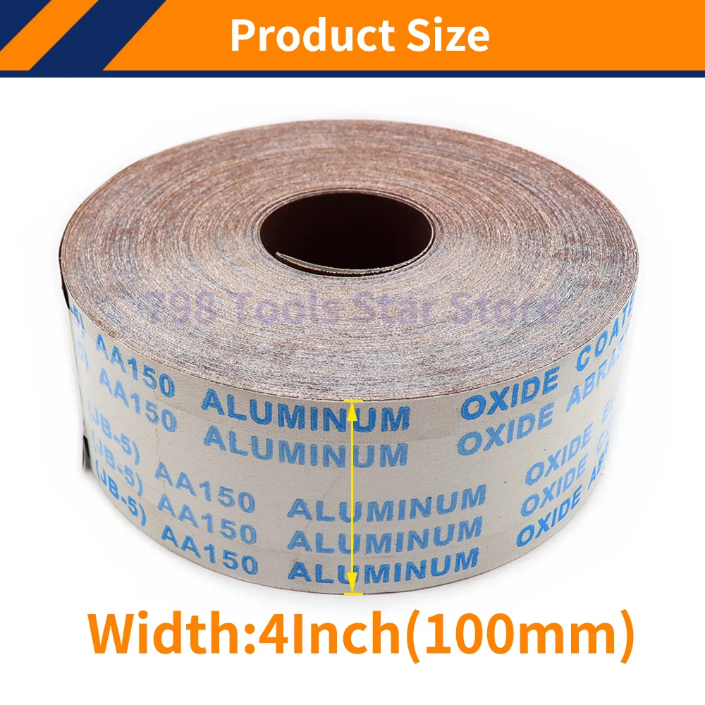 Sanding Paper 1M 100mm Width Emery Cloth Roll 60-800 Grit Sandpaper Roll Aluminum Oxide 4 Inch Width Abrasive Sandpaper Rolls For Wood Metal