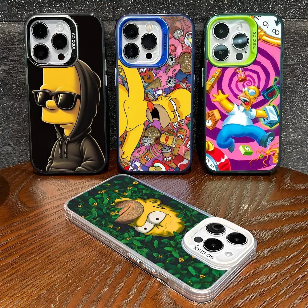 Silver Homer Simpson Phone Case – Funny Cartoon Protective Cover