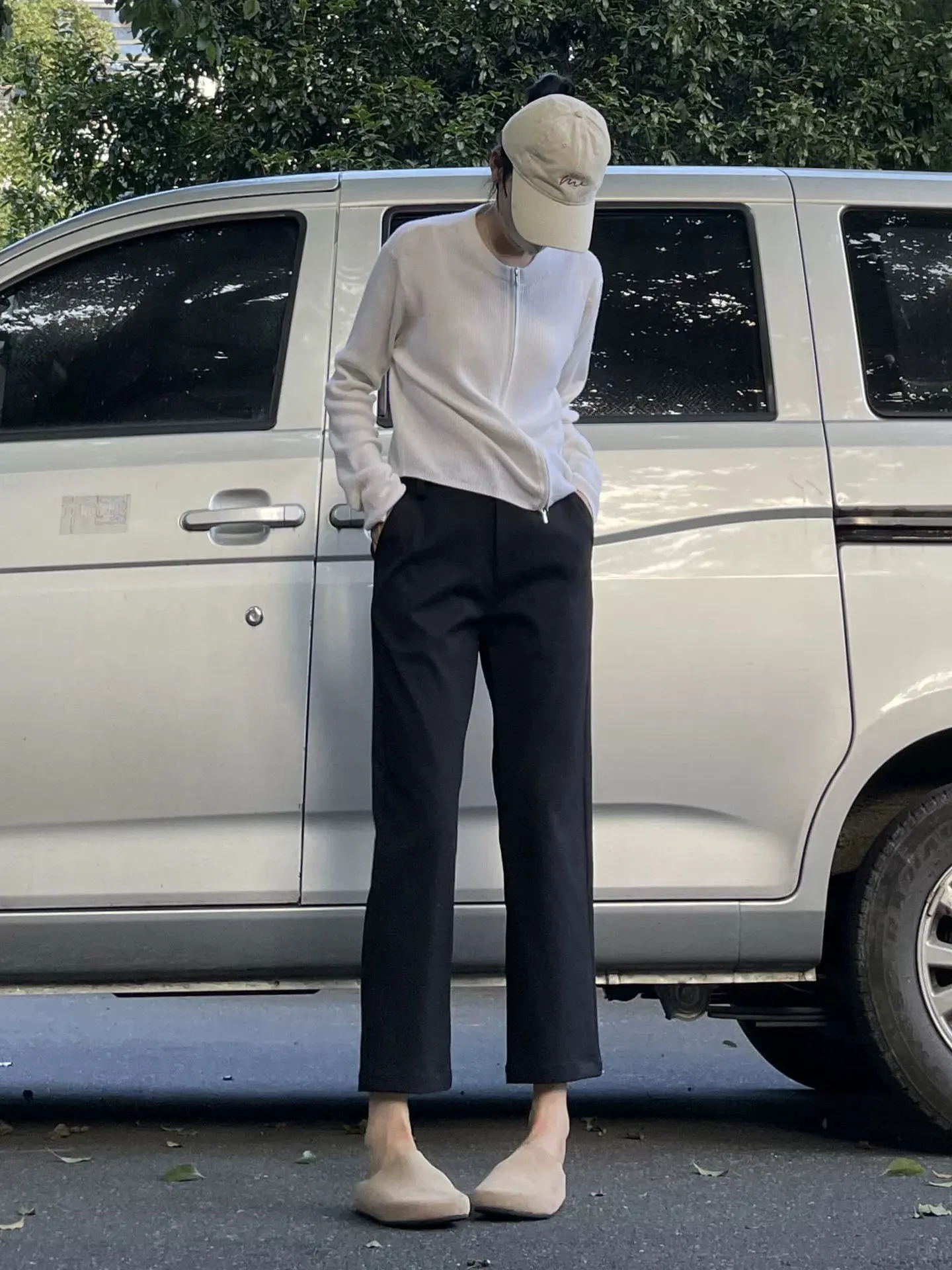 임산부용 스트레이트 레그 팬츠 편안한 슬림핏 9부 바지 배 부분이 꽉 조이지 않는 겨울용 일반 두께 나일론