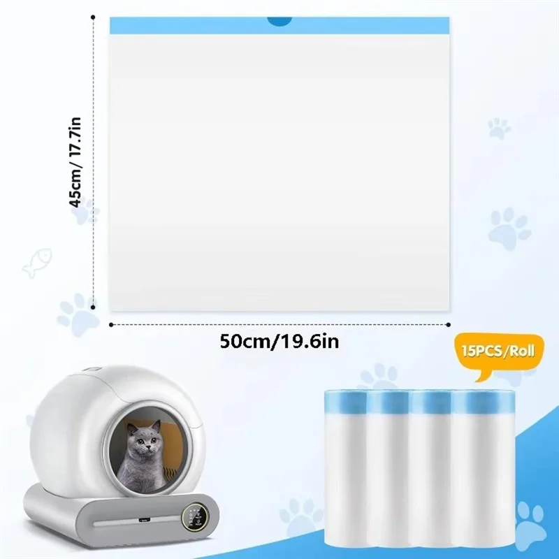 90 Count Cat Litter Bags Cat Litter Bags For Home Extra-Thick Cat Litter Box Liners 6