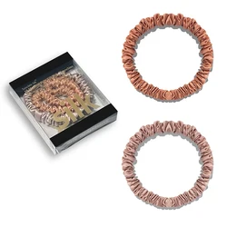 Premium Handmade Mulberry Silk Hair Scrunchie Set - Elegant Pure Color Hair Accessories (4)
