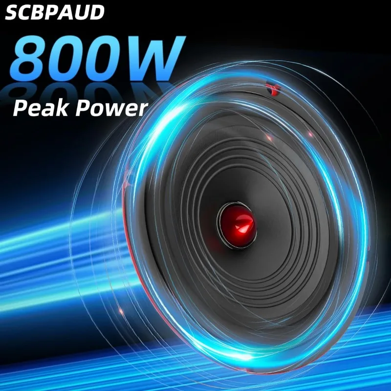 Altoparlanti Componenti da 6,5 Pollici 800W, Woofer ad Alte Prestazioni, Include Altoparlanti Mid-Bass, Tweeter a Cupola in Seta, Crossover Universali - immagine 3