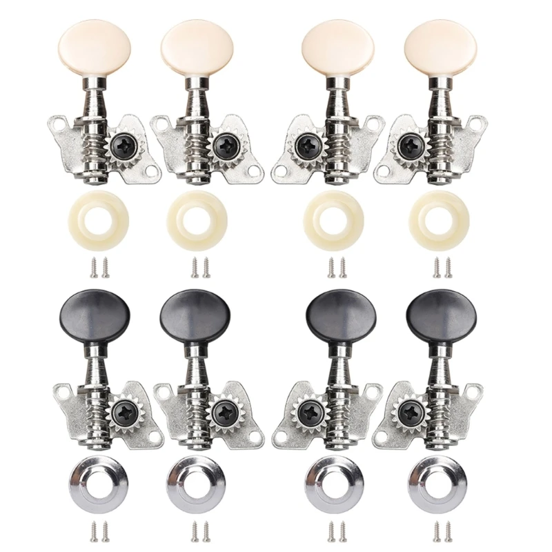 

Classical Ukulele Tuning Pegs Machine Heads Replacement + 2R Tuners with Mouting Screws Easy to Install