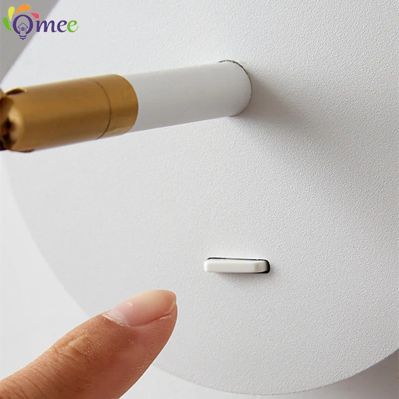 Interior Wall Light White/ Black Bedroom Bedside Wall Lamp Led Wall Lights Sconces 220V Modern Wall Lamps For Living Room Stairs