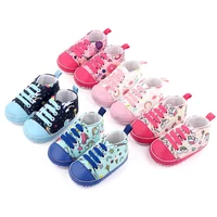 1Pair Spring Autumn Baby Boys Girls Cartoon Pattern Casual Sneaker Lace-up Infant Soft-soled Toddler Shoes For 0-18M 6