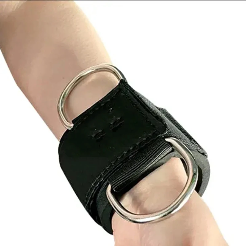 Adjustable Wrist Cuffs Neoprene Padded Straps for Cable Machines Resistant Band Strength Training