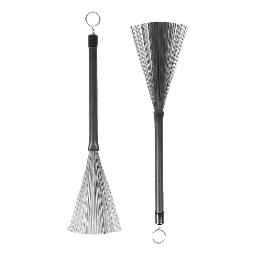 Drum Sticks Drum Percussion Accessories 1/2pcs Jazz Drum Brushes 33.5cm Retractable Steel Wire Brushes With Anti-slip Plastic Handle Percussion Drumsticks Accessories