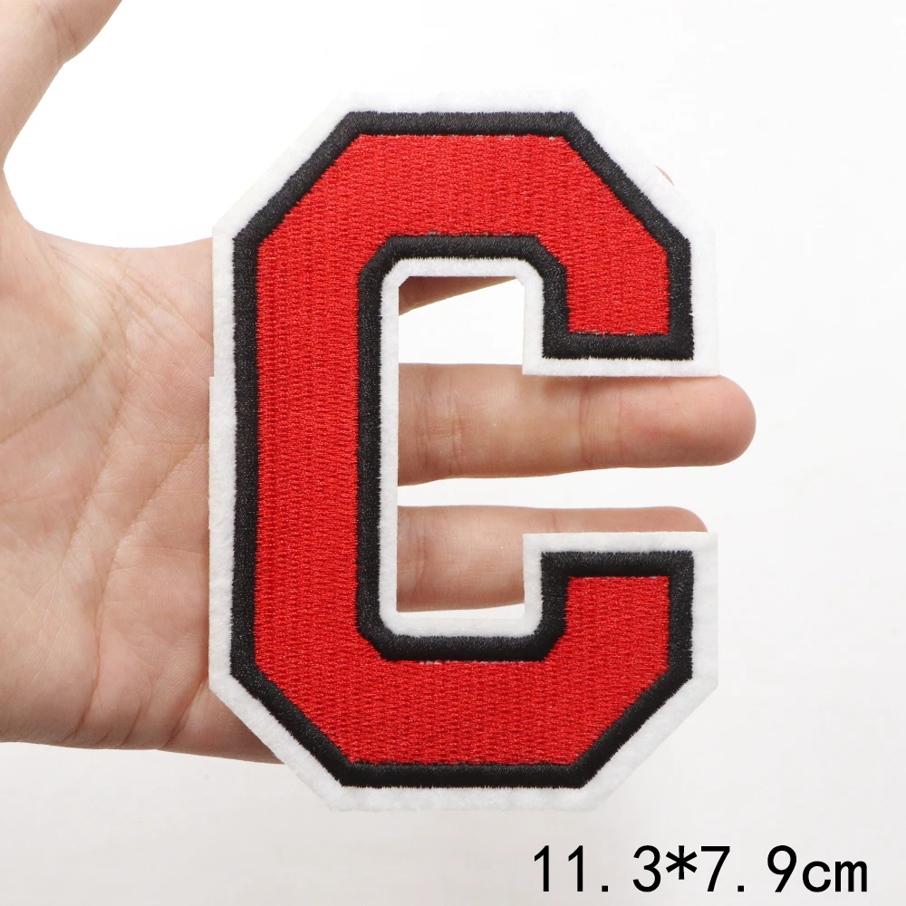 1pc große 11,3 cm redenglish Brief Patches für Kleidung Hut Jacke shose nähen Stickerei Applique Patches auf Kleidung dekorieren DIY – Detail 6