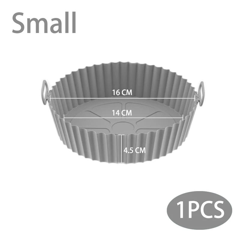 Airfryer Silikonkorb, wiederverwendbares Ofen-Backblech, Silikonform für Air Fryer Pizza Fried Chicken Basket, Air Fryer Zubehör