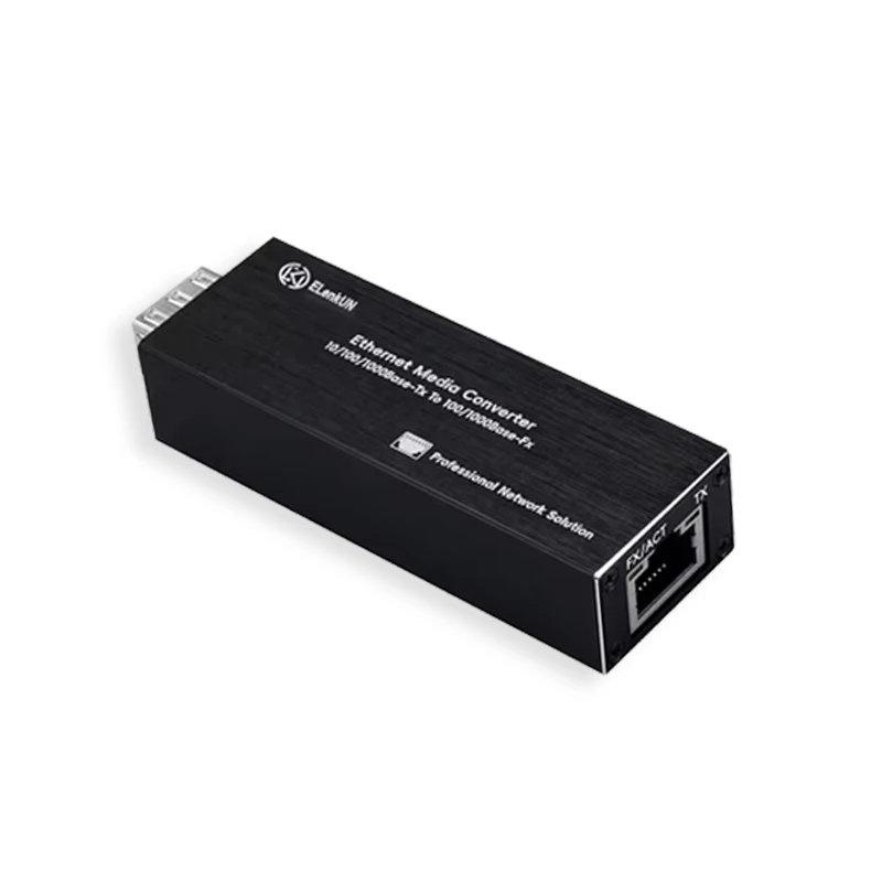 Mini Ethernet PoE PD SFP Fiber Media Converter RJ45 ,SFP 100/1000M Plug and Play Ethernet Fiber Converter Durable Metal Housing