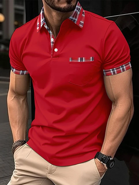 Light luxury brand hot diamond men's POLO shirt short sleeve summer high-end  breathable T-shirt trend casual you… in 2023
