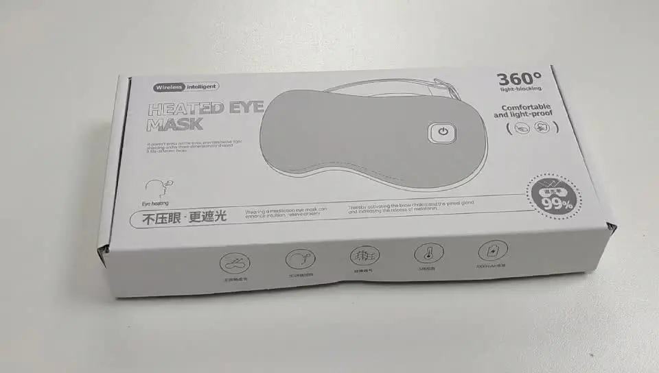 Maschera per occhi riscaldata senza fili per occhi secchi, maschera per dormire leggera Maschera calda per occhi compresse elettriche per il trattamento degli occhi di porcile blefarite sinusale
