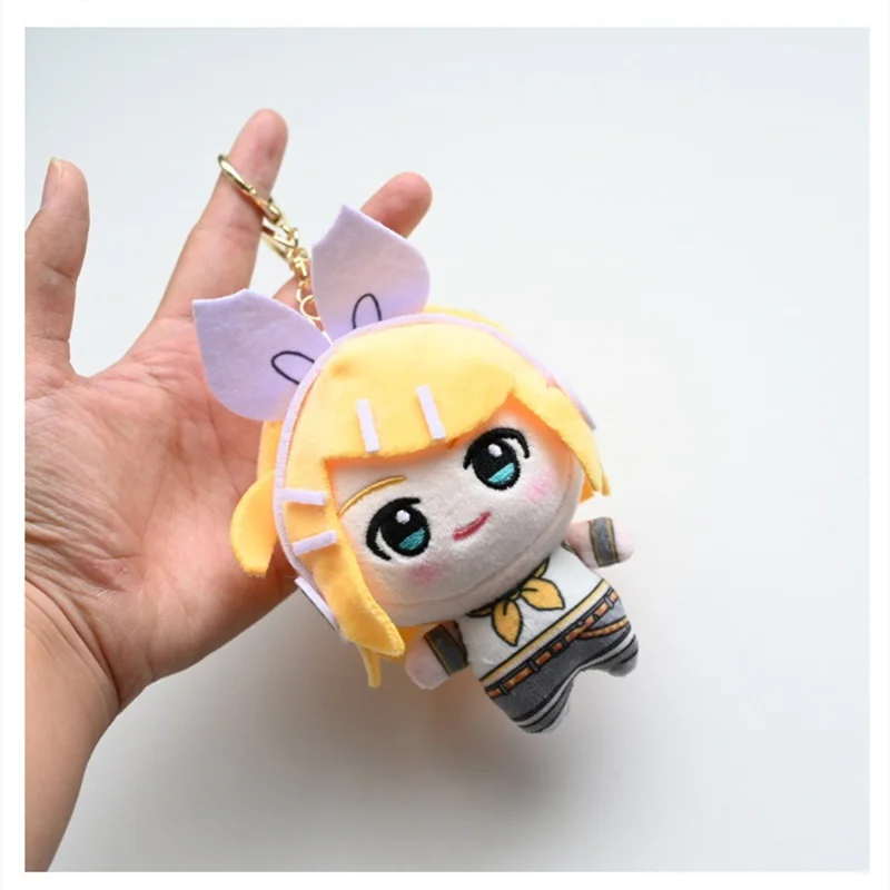Hatsune Miku Chokkorisan Plüsch-Schlüsselanhänger-Serie auf Lager, Anime-Taschenaccessoire für Fans, Rin, Len, Luka, Meiko, Kaito – Detail 3