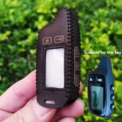 Premium Leather Key Case for LCD Remote Control - Enhanced Protection and Style (Black line)