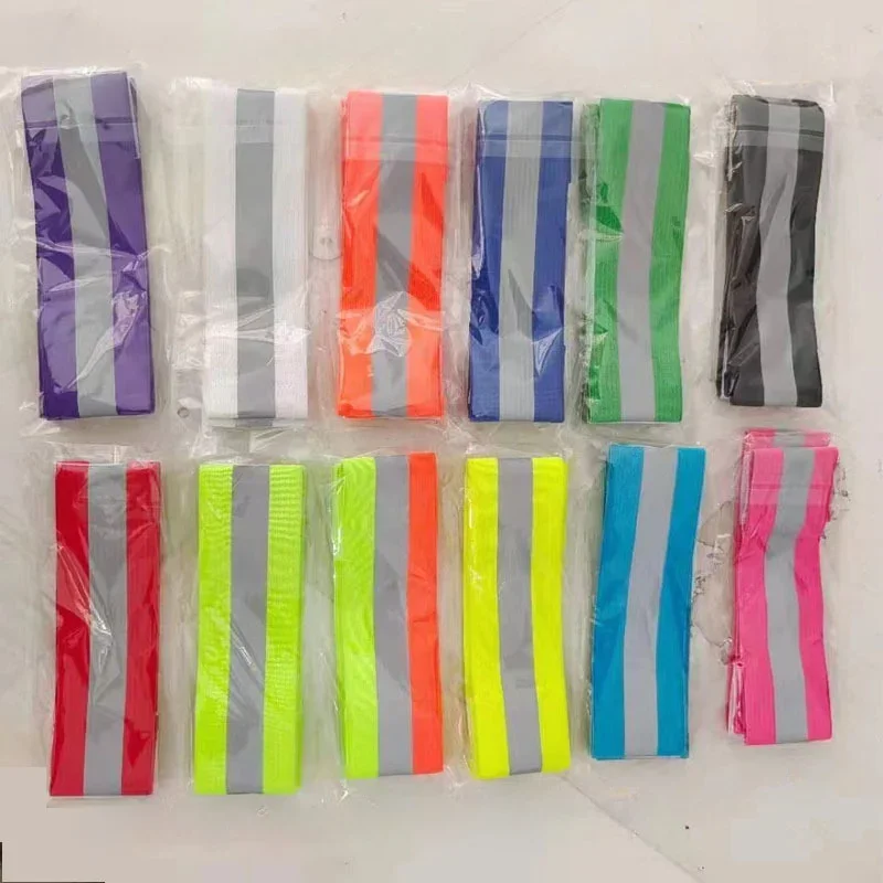 Elasticated Reflective Safety Bracelet Outdoor Sports Night Running Cycling Jogging Warning Reflector Tape Arm Band Wristband Reflective Tape Bands Reflective Tape