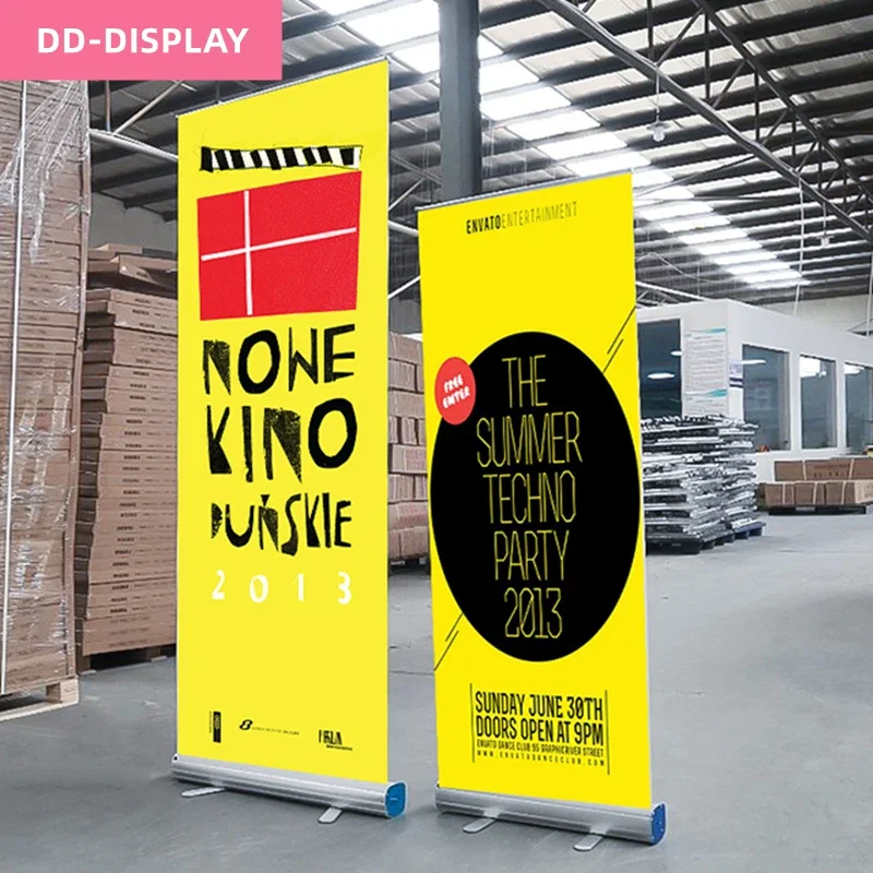 DD-1 Custom Roll Up Banner 80x200cm Portable Aluminum Retractable Banner Stand PVC Banner High Quality Advertising Display Stand