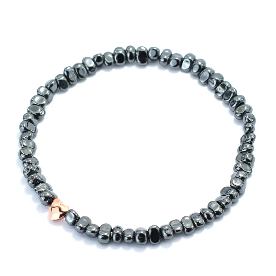 Hematite Healing Stretch Beaded Bracelet for Men and Women