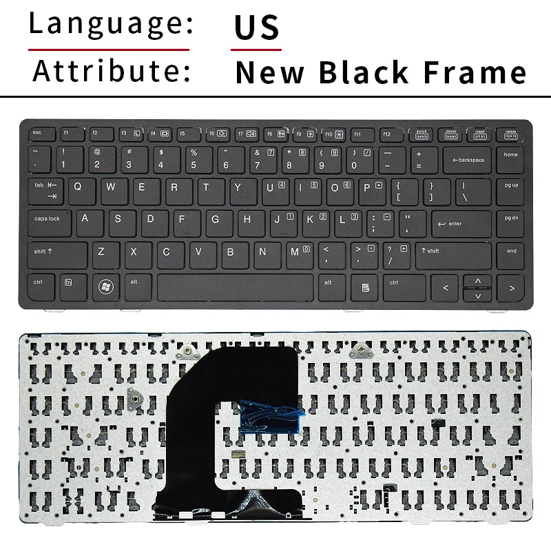 Teclado do Portátil Russo dos Eua para hp Elitebook 8460p 8460w 8460b 8470p 8470w 8470b 6460p 6460w 6460b 6470p 6470w 6470b Novo - Imagem 4