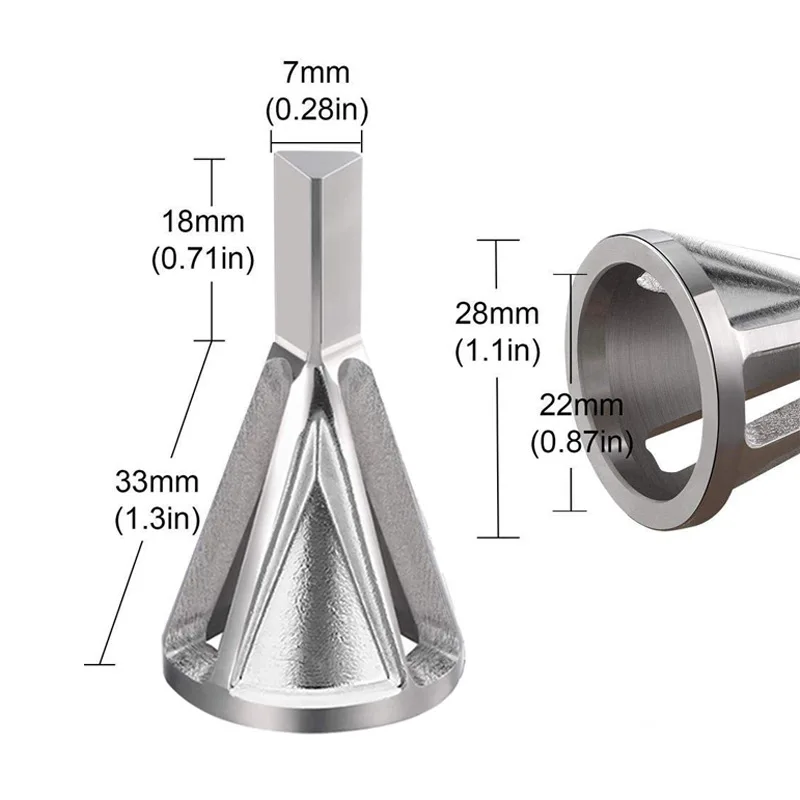 Herramienta De Biselado Y Desbarbado - Para Acero Inoxidable, Usa En Taladro, Repara Tornillos Y Quita Rebabas