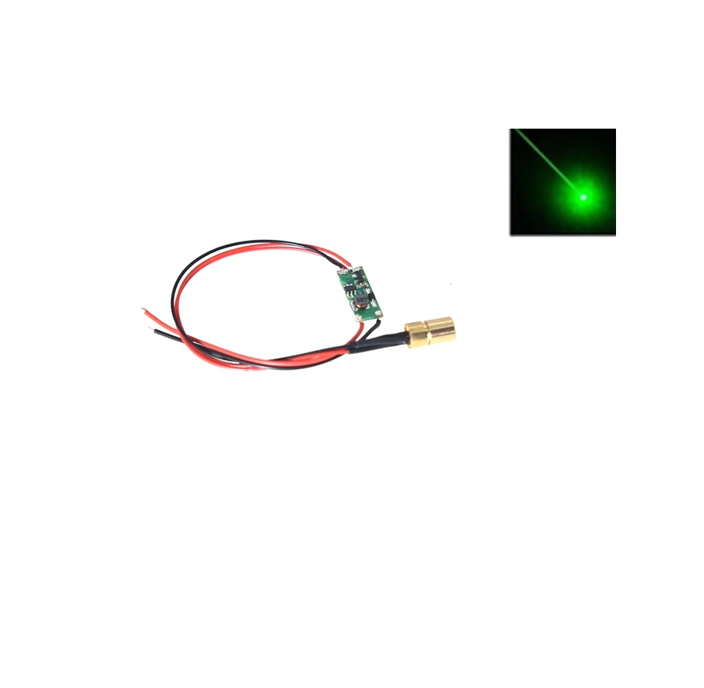 Modulo Diodo Laser Mini 520Nm 10Mw Green Dot Light All'Interno Della Scheda Driver 06X 10.5Mm