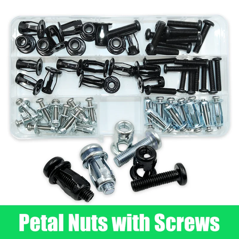 Jack Nuts Screw Petal Shape Rivet Nut Bolt Kit Expansion Metal Rivetnut Panel License Plate Clamp Lock Iron M4 M5 M6 Jack Nut