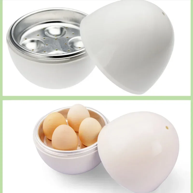 Capacity for 4 eggs Microwave Egg Steamer Boiler Cooker Easy Quick 5 Minutes Hard Or Soft Boiled Kitchen Cooking Tools