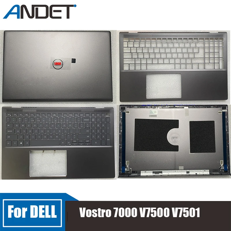 

08DMKK 02KF2N New For Dell Vostro 7000 V7500 V7501 Laptop Screen Back Shell Keyboard Bezel Top Case Palmrest Upper Cover