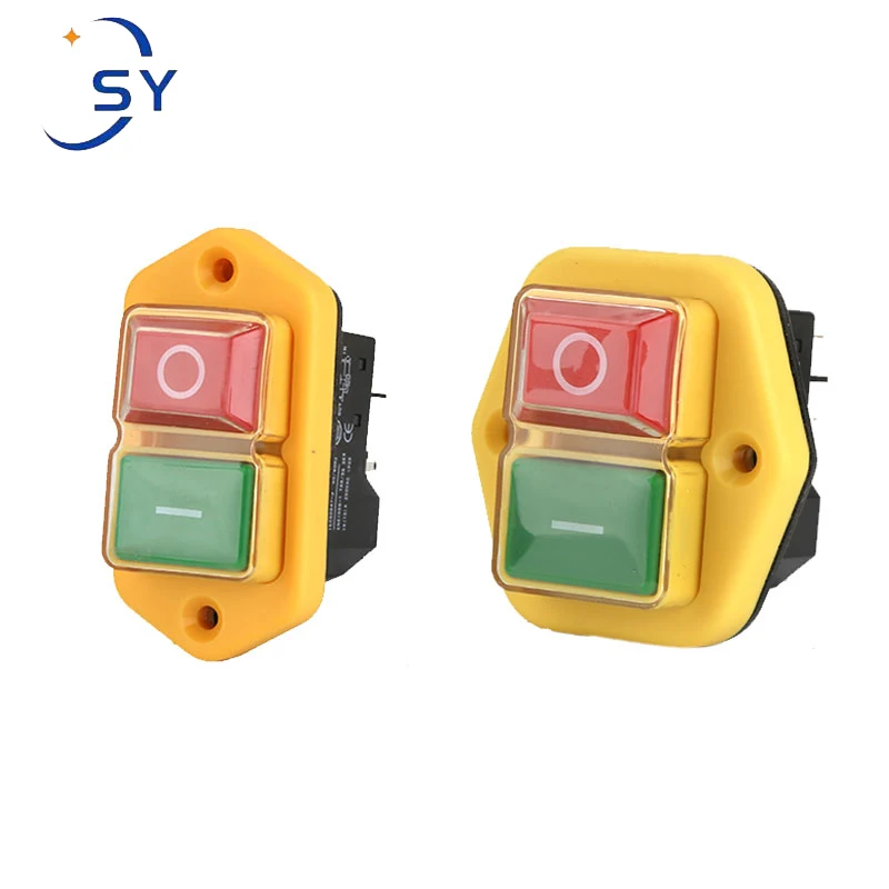 Electromagnetic Switch YH02-A Diamond-Shaped AC220V 16A Electromagnetic Start Button Machine Tool Accessories 4PIN 5PIN images - 6