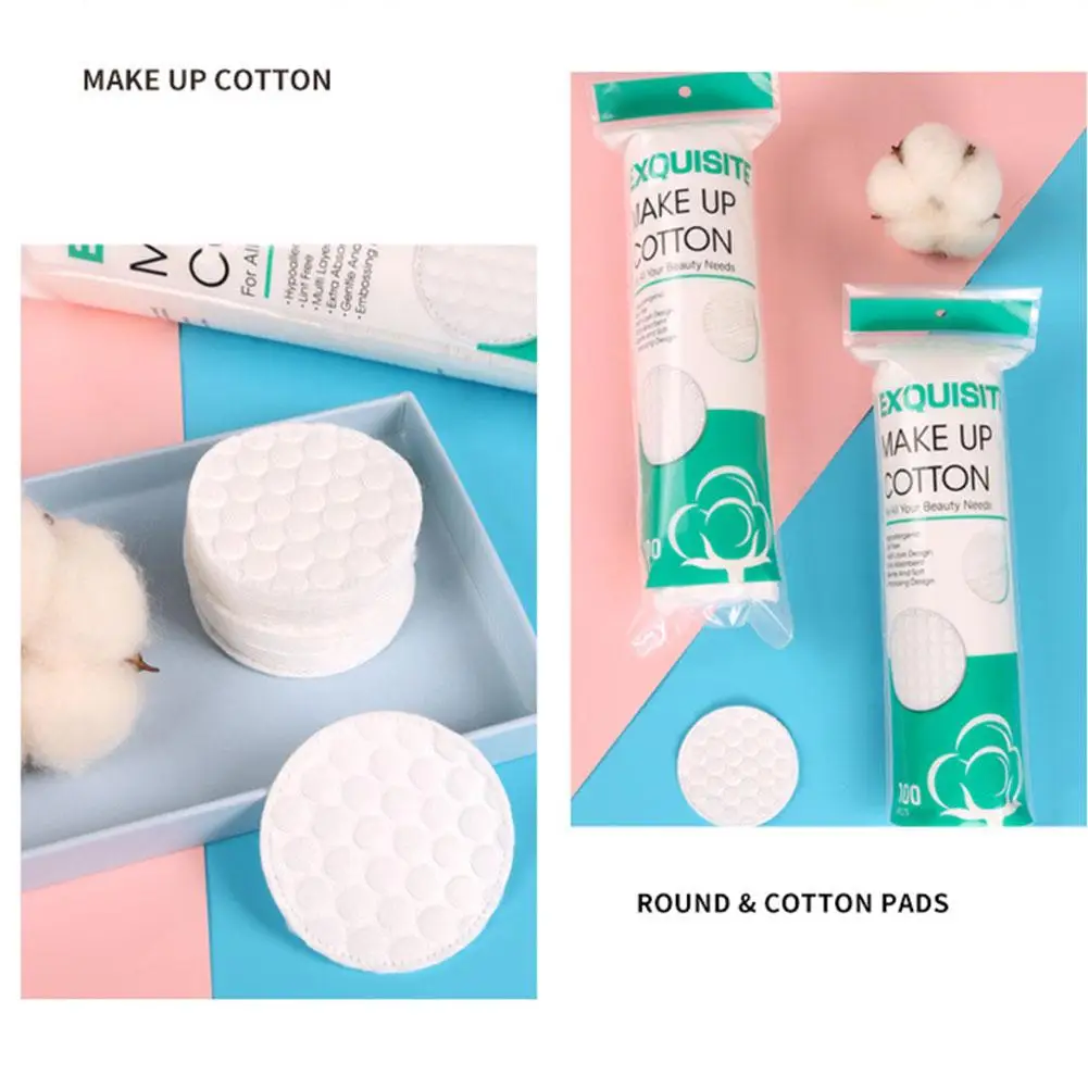 Portable Face Cleansing Remover Cotton Wash Makeup Cleaning Facial Tool Cotton Soft Wipe Pads Nail Art Thicken Cosmetics N0J8 4