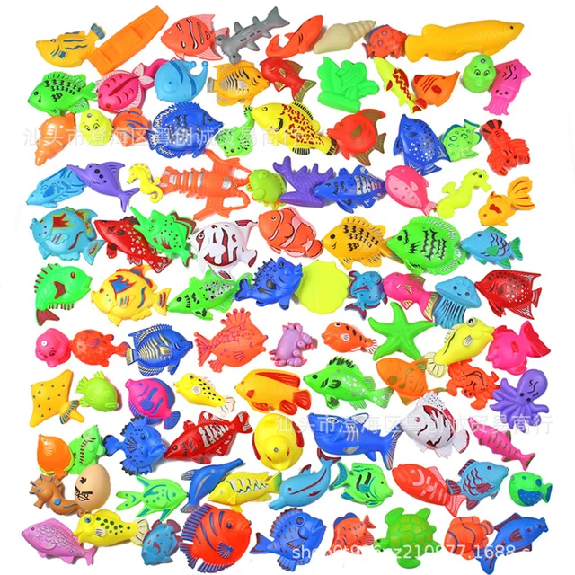 10pcs Kids Educational Toys Magnetic Fishing for Children's Games Boys Girls Bathroom Bathing Water Summer Beach Swimming Pools 2