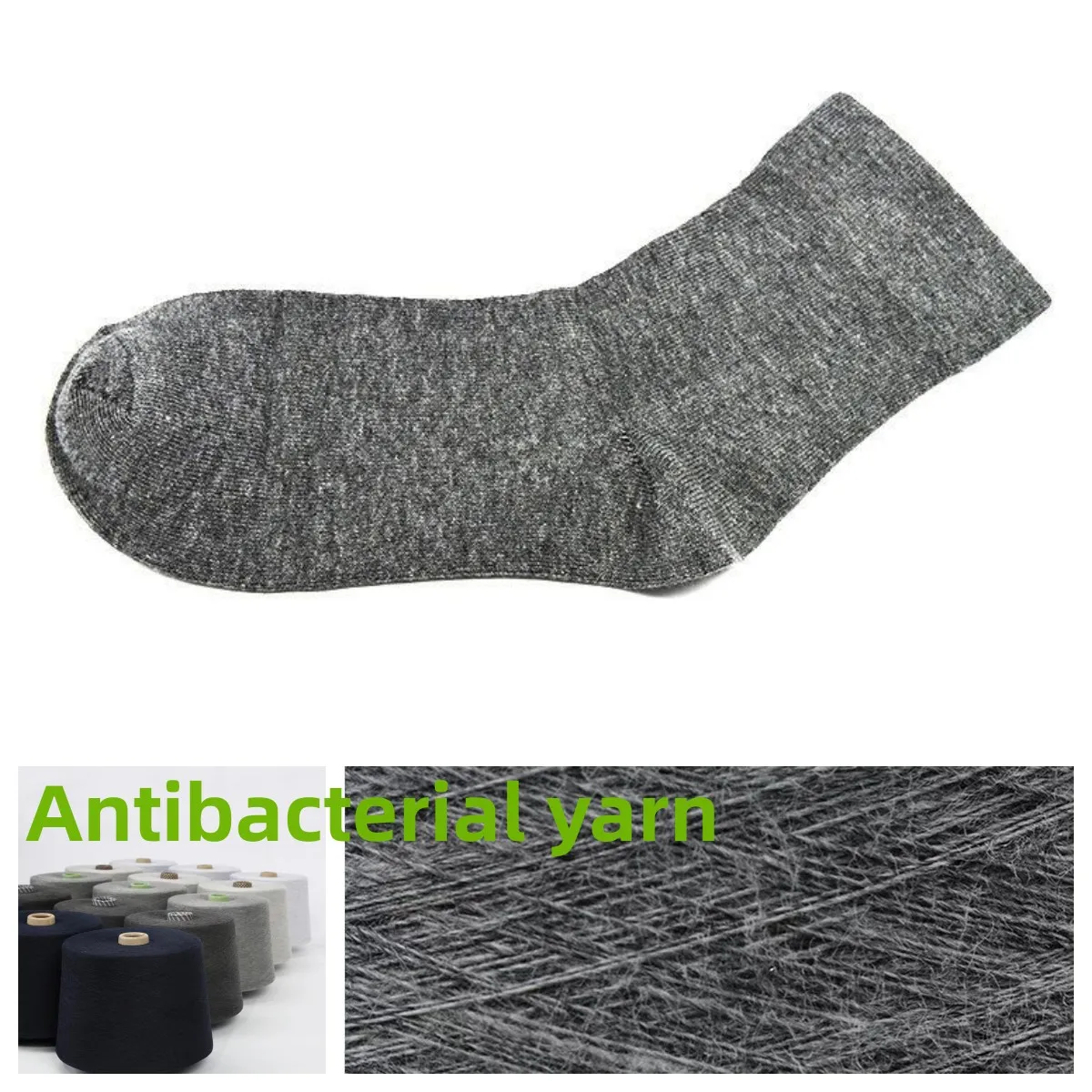Silver Fiber Socks AntiOdor & Antibacterial Moisture Wicking for Men