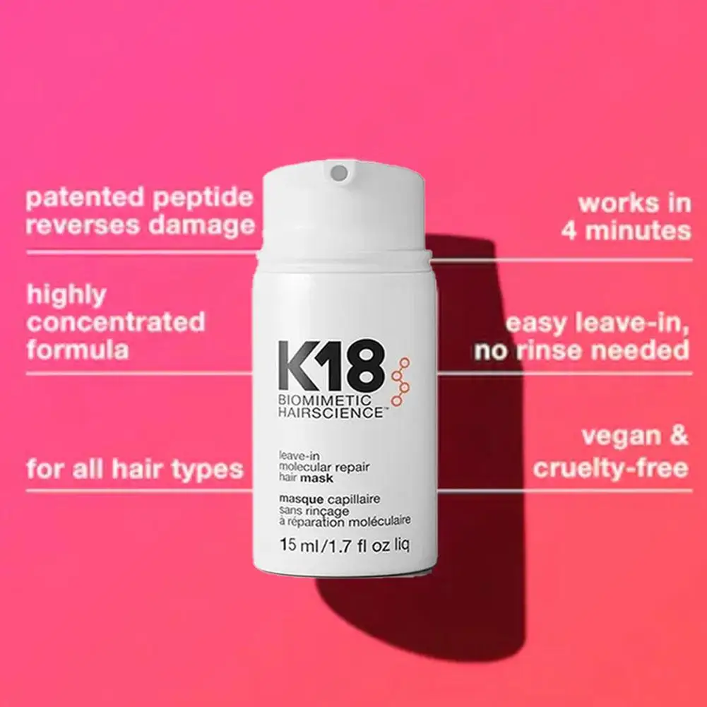 Hair Shampoo And Hair Mask Set K18 250ml Shampoo 1/2pcs 50ml Hair Mask Deep Cleansing Glossy Care