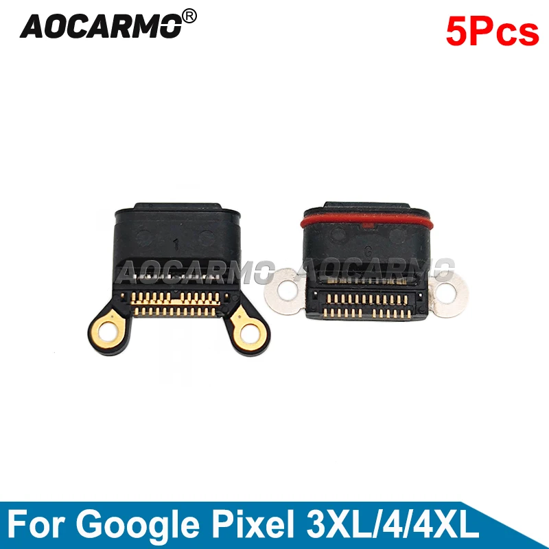

Разъем зарядного USB-порта Aocarmo, 5 шт., штепсельная док-станция для Google Pixel 4 3 XL 4XL 3xl, запасные части