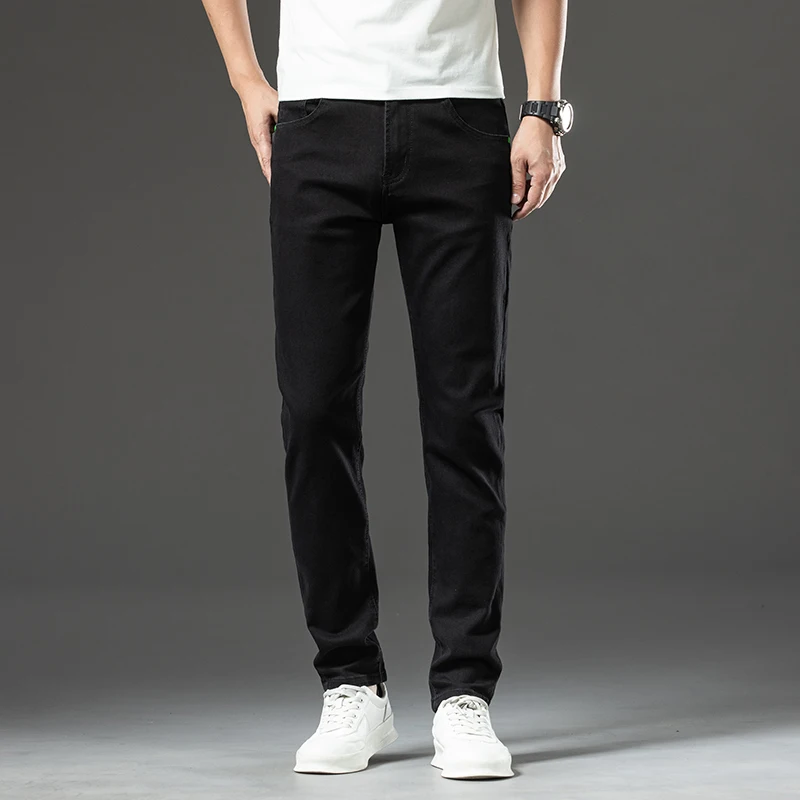 Черные джинсы, мужские узкие прямые