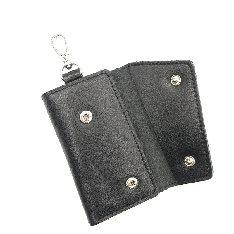 Key Holder Wallet Pu Leather Unisex Solid Key Wallet Organizer Bag Car Housekeeper Card Holder Keychain