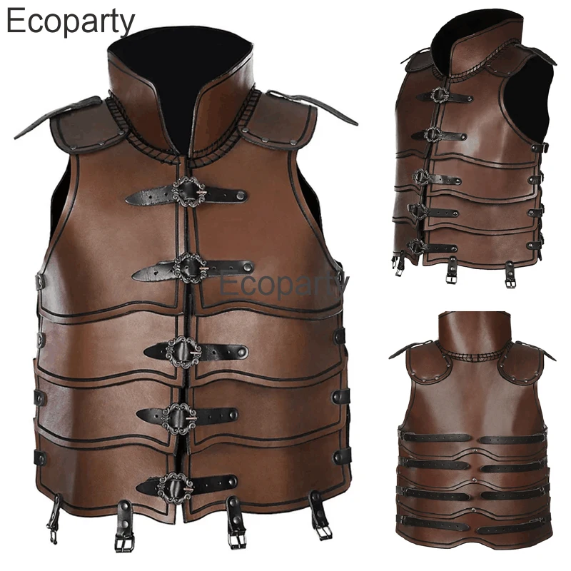 

Medieval Retro Viking Knight Warrior Cosplay Armor Steampunk Gothic Samurai Gladiator Battle Breastplate Mens Halloween Costume