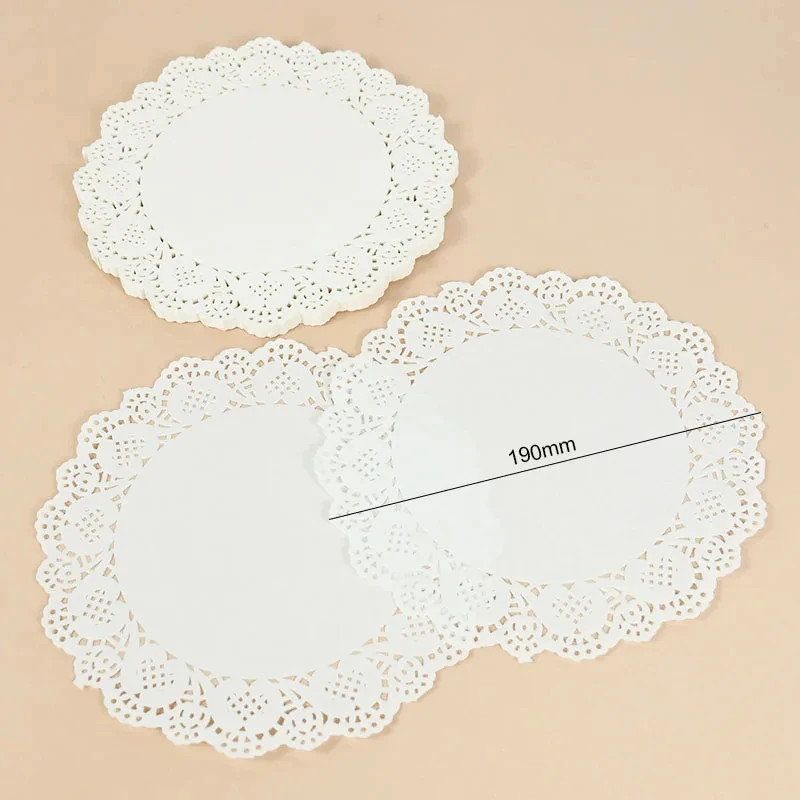 

100pcs White Round Paper Doilies Doily Lace Placemats For Tables Wedding Christmas Birthday Party Cake Placemat Table Decoration