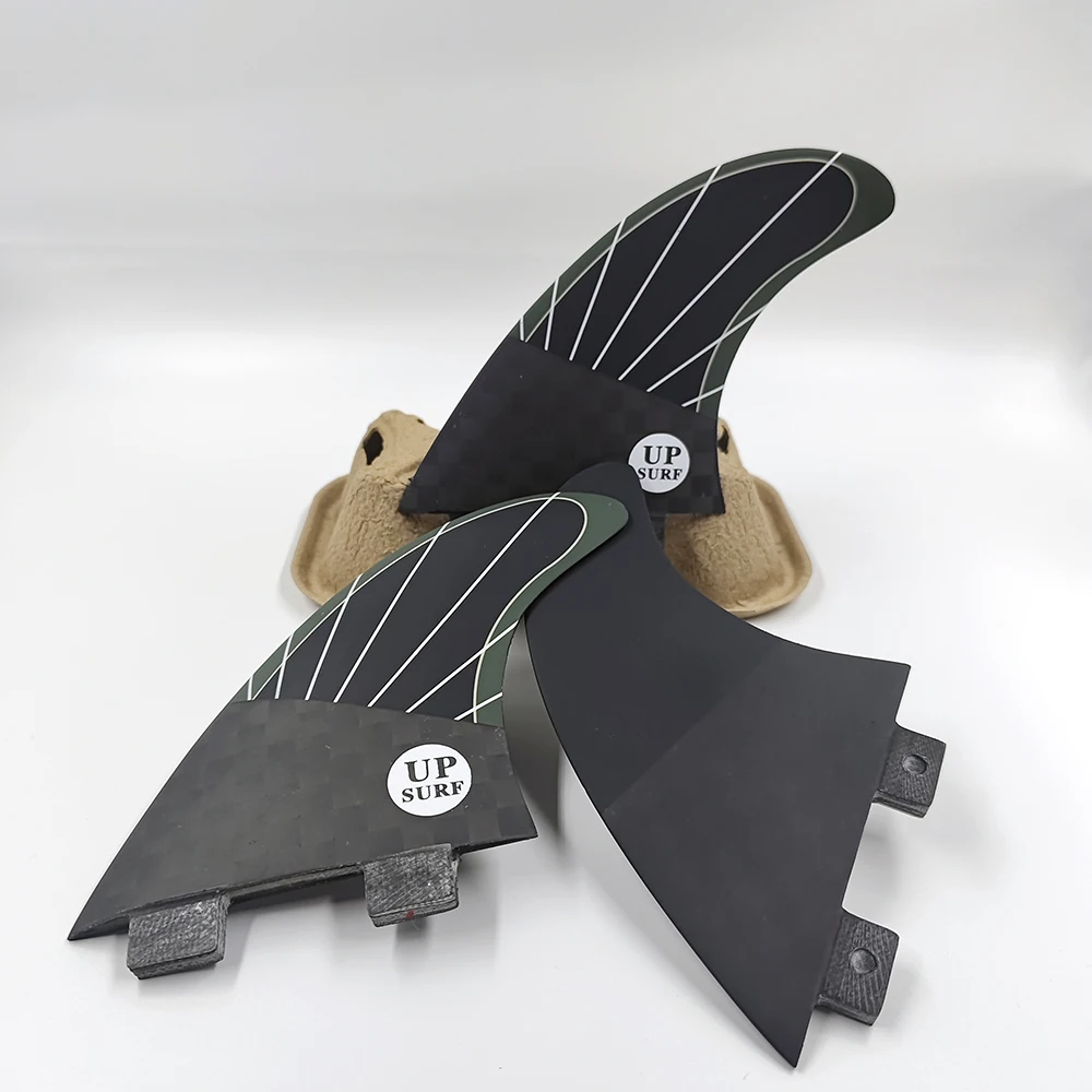 

M/L UPSURF FCS FINS Top Performance Carbon Fiber Flowing Fins Twin Tabs Surfboard Fins For Fish,Shortboard,Funboard Stabilizer
