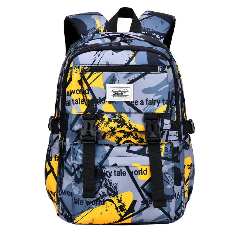 

Elementary Students Schoolbag Fashion Camouflage Kids Backpack Large Capacity Waterproof Spine Protection School Bags for Boys