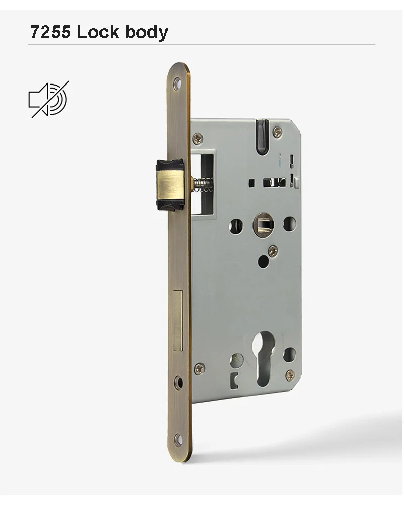 Description Picture 2 of itemBrass Interior Lever Locks Antique/Black Bedroom Door Handle Lock Mute Mechanical Locks Simple Shaped Door Hardware