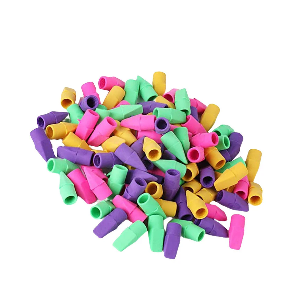 

110 PCS School Supply Kawaii Children Eraser Large Capacity Pencil Rubber Stationery Head
