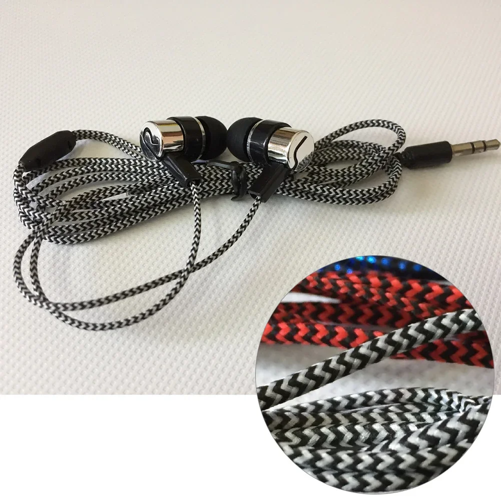 Universal Wired Earphone Noise Reduction In-Ear Stereo Earphones Noodles Style Sport Headset For Samsung Huawei Headphones 2