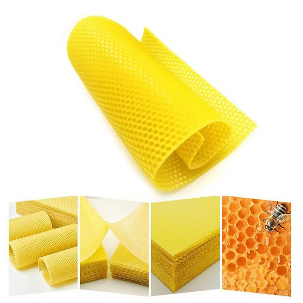 FORYNXHWIN 30 Pezzi Fogli di Cera d'Api - Lastre di Cera Naturale 13x9cm per Candele Fai da Te, Lucidatura Mobili e Apicoltura, Ideali per
