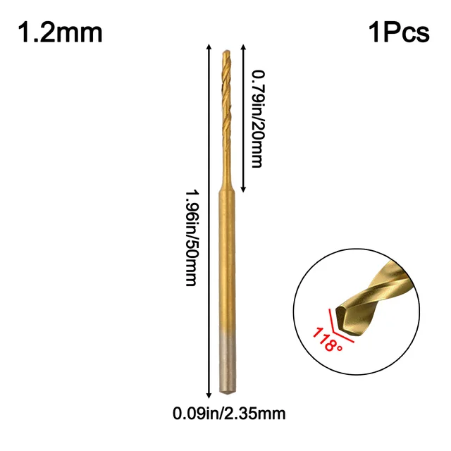 1 Pcs Drill Bit 0.6-2.2mm Tiny Drill Bit 2.35 Shank Engraving Bit Hole Drilling Tool Shank Wood Tools For Electric Drills 4