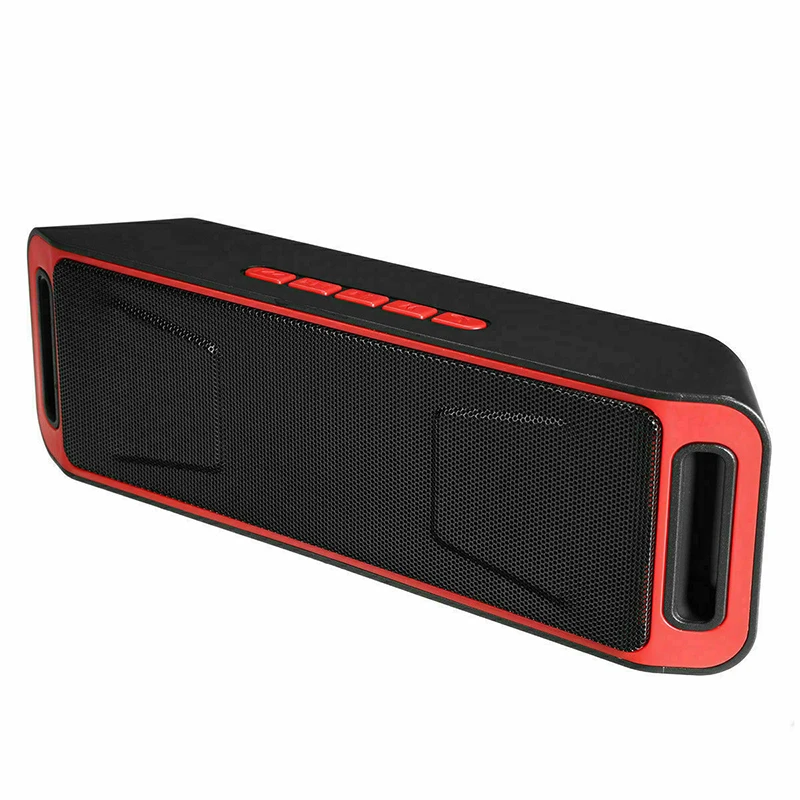 Alto-falante portátil bluetooth sem fio mini alto-falante subwoofer alto-falante inteligente tf usb microfone embutido graves duplos