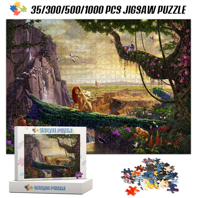 Disney-Puzzle en carton optique de haute qualité, puzzle 1000 pièces pour  adultes, cadeaux de famille