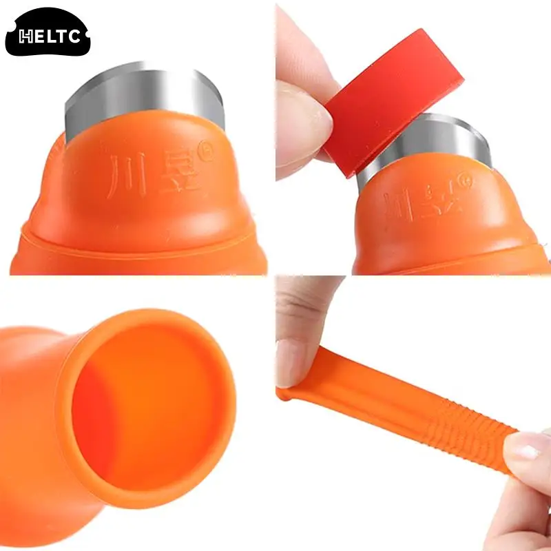 1pcs Vegetable Silicone Thumb Knife Finger Protector Harvesting Knife Plant Blade Scissors Separator Cutting Rings Garden Gloves